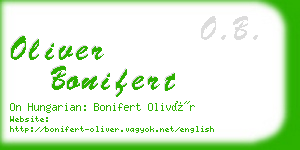 oliver bonifert business card